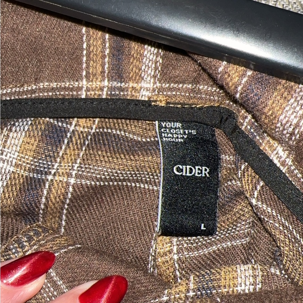 Cider Brown Plaid Pants - Picture 5 of 5